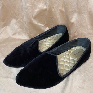 Birdies The Heron Black Velvet Loafers Women’s Size 8